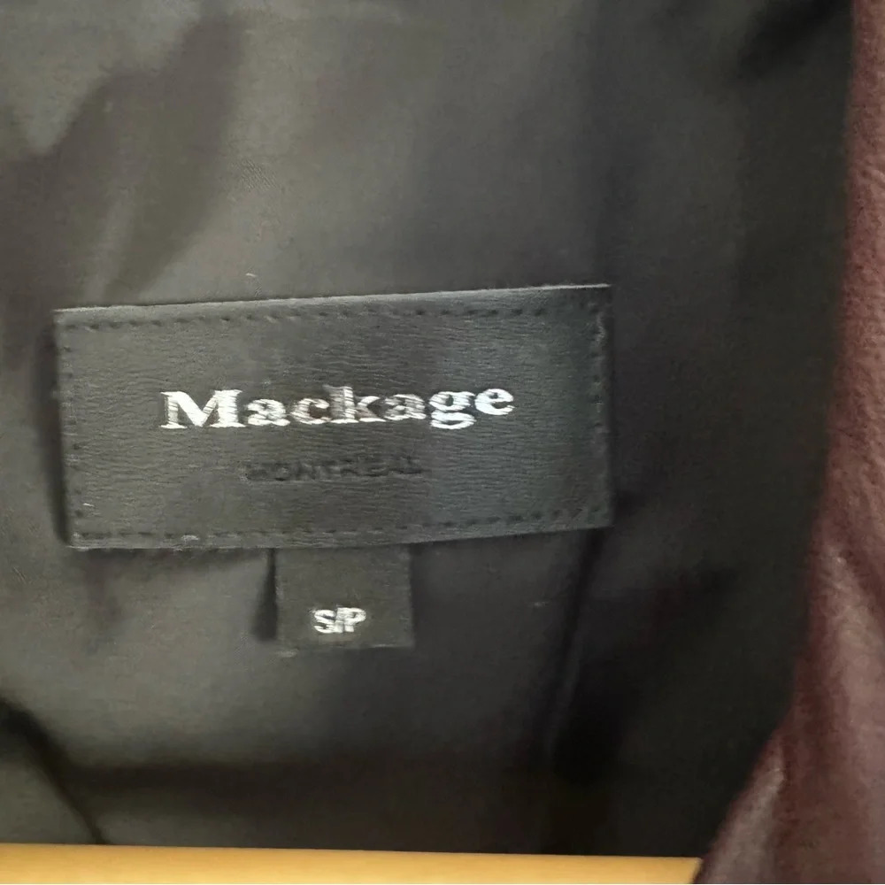 Mackage 'Baya' Bordeaux Leather Jacket Size: SP - Picture 9 of 9